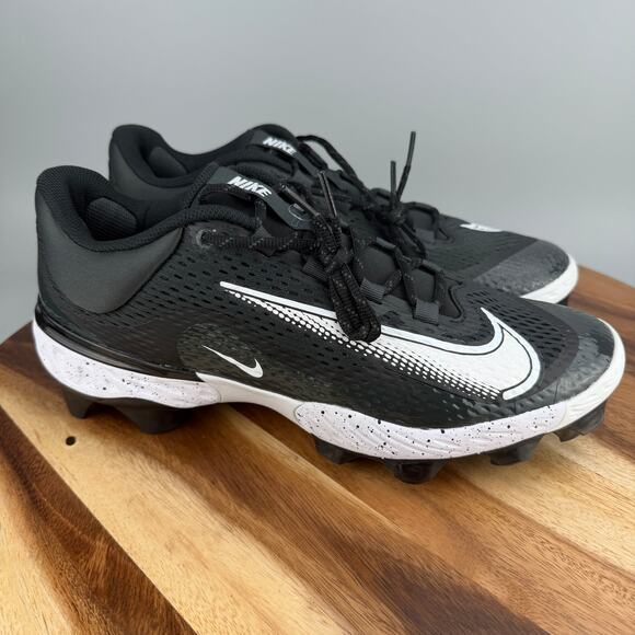 Nike Alpha Huarache Elite 4 MCS Baseball Cleats Men\'s 12 Black White FD6221-003 main image 3